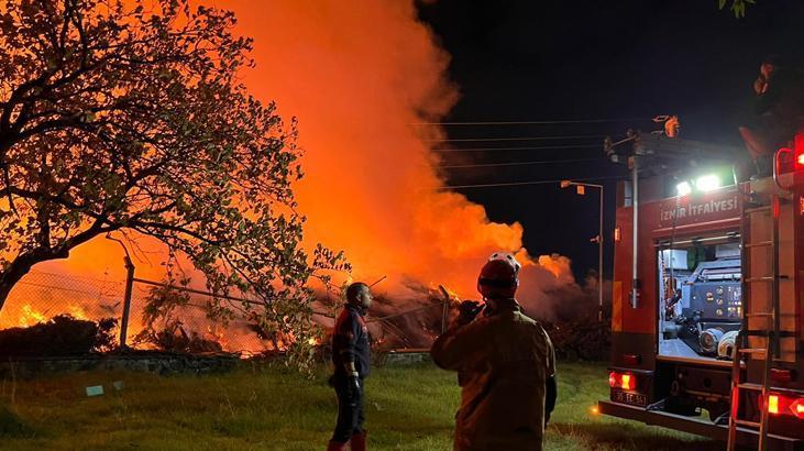 Belediyenin çöp depolama alanında çıkan yangın kontrol altına alındı