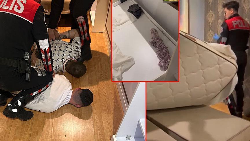 İstanbul’un göbeğinde otel odasına şok baskın! Yatağın altından çıkanlar polisleri bile şaşırttı