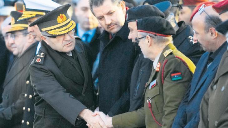 Libya’da cenaze törenine katıldı